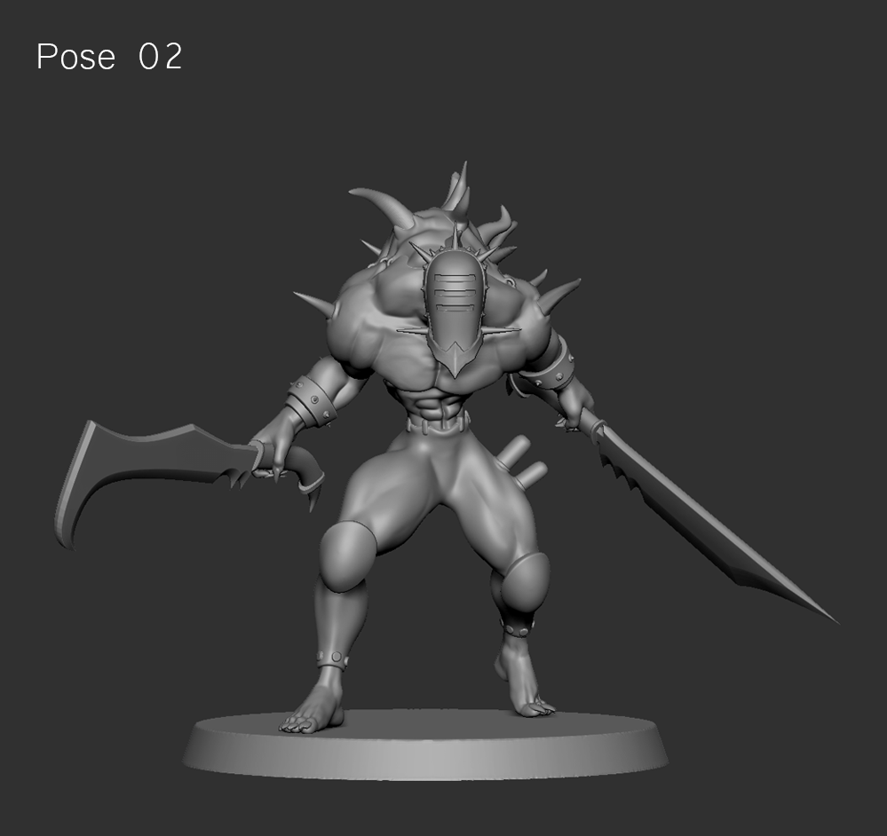 H_pose02.png 3D file Monstrosity 02 - Cursed Elves・3D print object to download, edgeminiatures