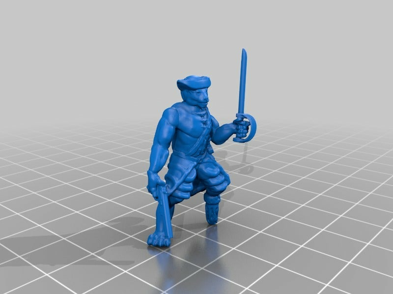 Free STL file Tabaxi Pirate・Template to download and 3D print・Cults