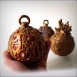 Christmas_Ball_Vignette_Ret_00002.jpg STL file Christmas decorations, Christmas ornaments.・Model to download and 3D print