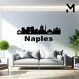 Naples.png Wall silhouette - City skyline Set