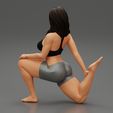 10004.jpg Young Woman Doing Yoga Asana Standing Forward Bend Pose 3D Print Model