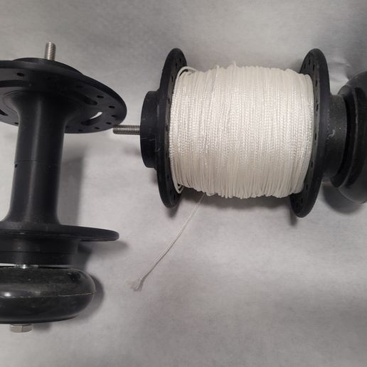 Kite reel with cordless drill drive