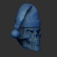 Shop2.jpg Skull Skull with Christmas hat Hollow inside Eyes open