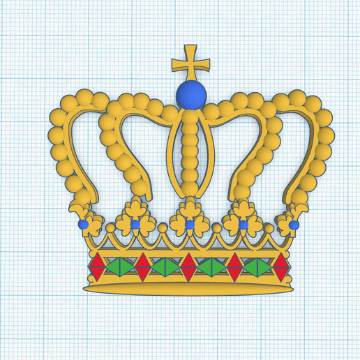 Royal King Crown, thesaurus 3D model