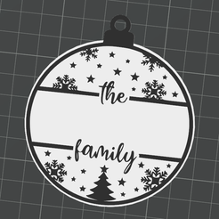 3d-Picture-1.png Personalized Christmas Ball Ornament The Family Add Your Families Last Name!