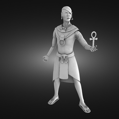 Ancient-Egyptian-priest-render.png STL file Ancient Egyptian priest・Template to download and 3D print