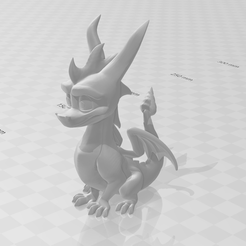 Sitting_pose_render3.PNG Spyro the Dragon sitting / waiting pose (+Keychain version)