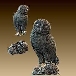 2022-06-24-4.png OBJ file Barn Owl・3D printable model to download, petlurasumon
