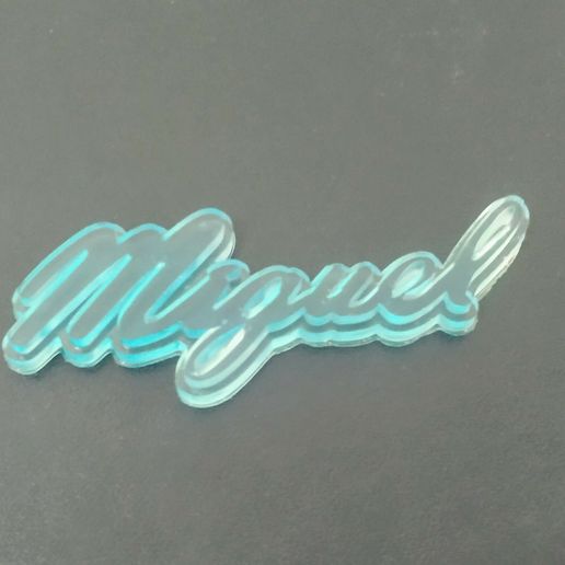 Free STL file Miguel Typography 💍 ・3D print design to download・Cults