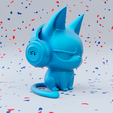 cat_music_4.png Unfazed music lover. Figurine.