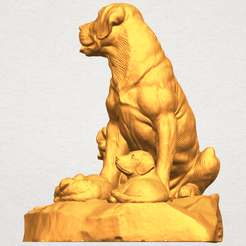 A01.png Free 3D file Dog and Puppy 02・3D printable model to download, GeorgesNikkei
