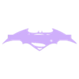 Manija BatSup 10cm tornilllos.stl Superman Batman Drawer Handle Bar