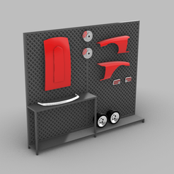 render1.png Fichier STL GARAGE DIORAMA mur de fils 1:64 SCALE・Design pour imprimante 3D à télécharger