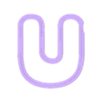 U (1).stl Alphabet Cookie Cutter - Alphabet Alphabet Cookie Cutter