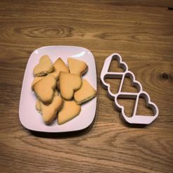 IMG_0584.JPG STL-Datei Heart cookie cutter (five at once) kostenlos・Design zum 3D-Drucken zum herunterladen