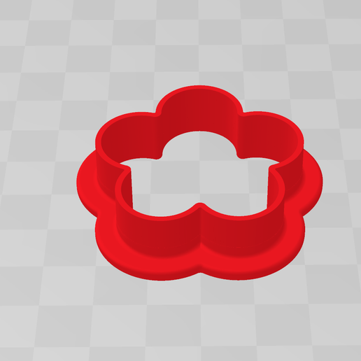 COOKIE CUTTER FLOWER SILHOUETTE COOKIE CUTTER FLOWER SILHOUETTE 3D model