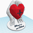 forever-in-our-hearts-1.png Archivo STL Corazón de alas de ángel con cruz de nudo celta, texto "Para siempre en nuestro corazón", estatua conmemorativa, regalo religioso decorativo, regalo de condolencia, regalo de recuerdo・Design para impresora 3D para descargar, Allexxe