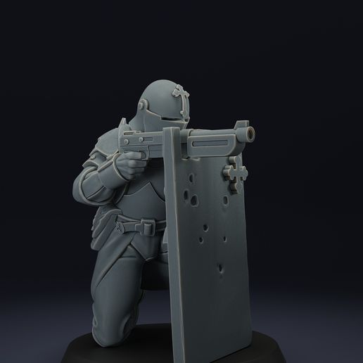 Shock trooper with shield