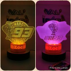 Collage-2021-04-24-20_13_29.jpg STL file Marc Marquez lamp / nightlight front / back・3D print model to download, Val_idees