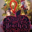 IMG_20231218_104042.jpg Teacher Gifts / Apple ornament / Teacher Magnet / School gift / Christmas ornament for teacher