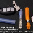 8986a605d2db73cd0a590b2c76fac7c0_display_large.jpg Бесплатный STL файл Key Fob Containers・Шаблон для загрузки и 3D-печати