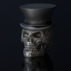 ShopA.jpg Tête de mort avec cylindre creux à l'intérieur, yeux fermés