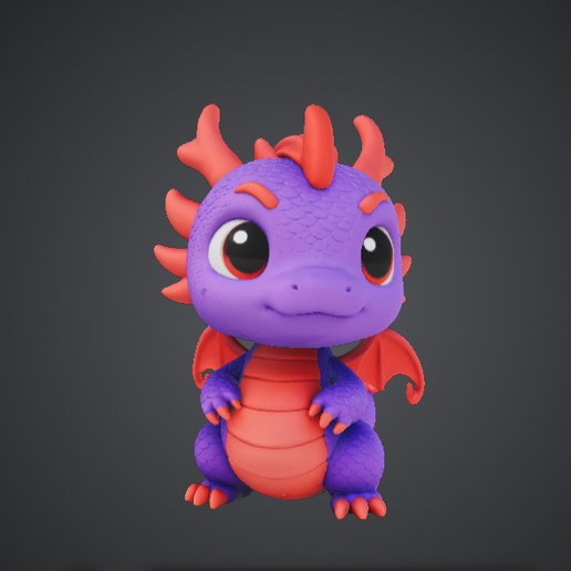Cute Baby Dragon – Stylised Fantasy Creature