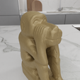 HighQuality4.png 3D Monkey Statue for Decor Home and Living with 3D Stl Files & 3D Printed Decor, Monkey Gift, 3D Printing, Cute Monkey, 3D Figure Print