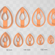Capture.png Teardrop 2 Clay Cutter - Donut Geometric STL Digital File Download- 9 sizes and 2 Cutter Versions, cookie cutter
