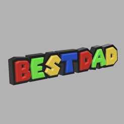 Image-24-05-2023-at-22.42.jpg BEST DAD - 3D Super Mario Themed Custom Name Plate / Sign