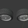 W3.JPG OFFROAD WHEEL SET with LOW PROFILE TIRES FOR DIECAST AND RC