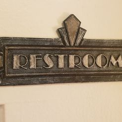 Art-Deco-Restroom-Sign-2.jpg Art Deco Style Door Plaque