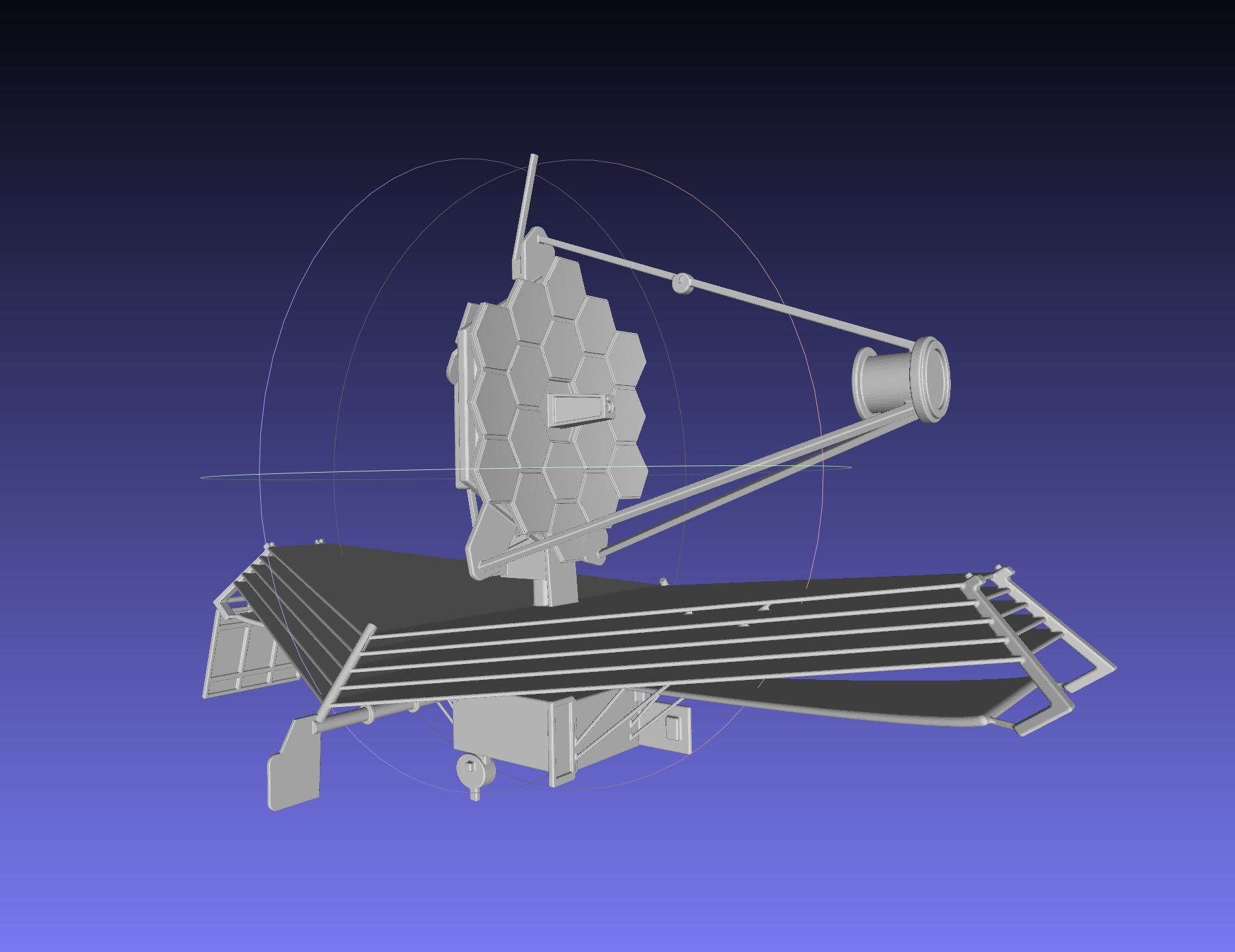 jw30.jpg Download DXF file James Webb Space Telescope JWST Basic Model • 3D printer template, julian-danzer