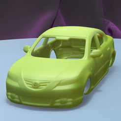 a001.png Archivo STL MAZDA 3 SEDAN S 2005 (1/24) carrocería imprimible・Objeto de impresión 3D para descargar