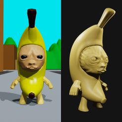 11111.jpg Archivo STL gratis GATO PLÁTANO IMPRIMIBLE MODELO 3D・Objeto imprimible en 3D para descargar