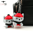 Cutie3D-Winter Urban Wolf Keycap Fidget Clicker Keychain_06.png Cutie3D Winter Urban Wolf Keycap Fidget Clicker Keychain - Cute Backpack Keychain