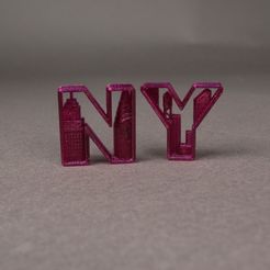 New_York_Letters_1_display_large.jpg Free OBJ file NYC- New York Letters・3D printing model to download