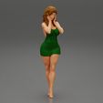 Girl-0002.jpg Woman Posing In mini Dress With Both Hands On Her Face 3D print model