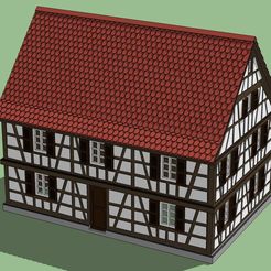 P01.jpg STL file Big timbered house・3D printable model to download, 3decors