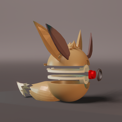 Eevball-7.png 3D file EevBall The Ultimate Eevee Pokeball・Design to download and 3D print