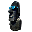 model-5.png Moai statue wearing sunglasses and a party hat NO.4