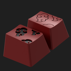 akatsuki-clouds-1.png Fichier STL Capuchon de touche Artisan sur le thème Akatsuki Naruto・Modèle à télécharger et à imprimer en 3D