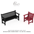 BACKYARD-BENCH-AND-SEAT-MINIATURE-FURNITURE-1.png Backyard Bench And Seat Miniature Furniture, Miniature Bench Furniture