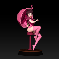Guarda-chuva-1a.png 3D file Pin-up Pink Umbrella・Model to download and 3D print, 3dzilla