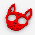GATITO-DEFENSA4.jpg Ninja Cat Mini Knuckles Keychain — 3D Printed Fantasy Collectible | Reven3D