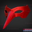 Persona_Akechi_Gorou_Crow_Red_Mask_3d_print_model_02.jpg Persona 5 P5 Akechi Crow Red Mask - Japanese Anime Cosplay - Halloween Costume Helmet