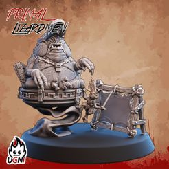 Coach-1.jpg Fichier 3D Entraîneur de Slann + Assistant - Équipe Lizardmen・Objet imprimable en 3D à télécharger