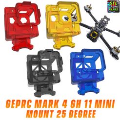 Geprc-Mark-4-GH11-Mini-Mount-25-Degree-1.jpg GEPRC Mark4 Gopro Hero 11 Mini Mount 25 Degree