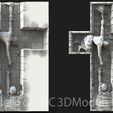 1.jpg 3D Model STL File for CNC Router Laser & 3D Printer Jesus Cross 1 Pack