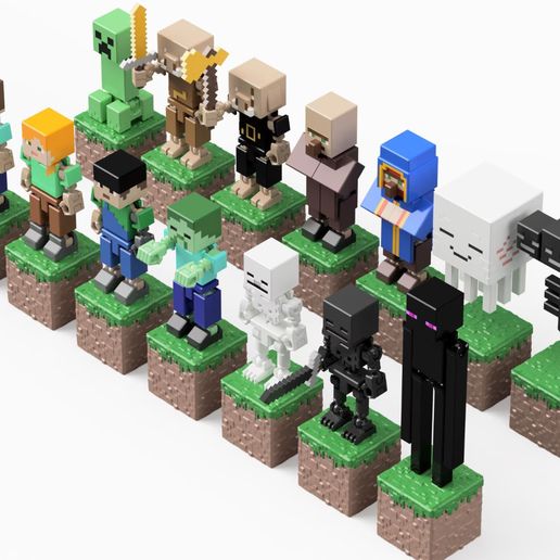 Minecraft Action Figures Heroes and Mobs Collection